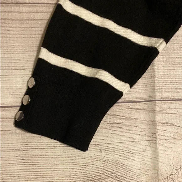 Fairly New Black and White Striped Sweater Dress - Picture 2 of 3